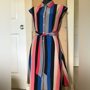 Apt.9 Womens Dress Multi Stripe Sleeveless